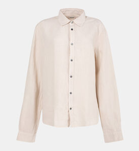 تيشيرت ستان كتان بأزرار