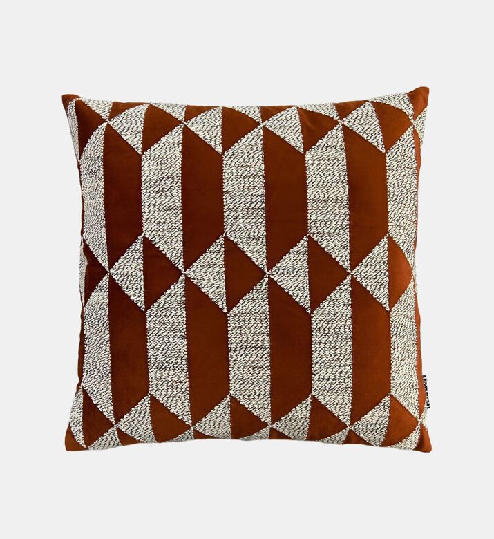 Plush Embroidered Velvet Cushion