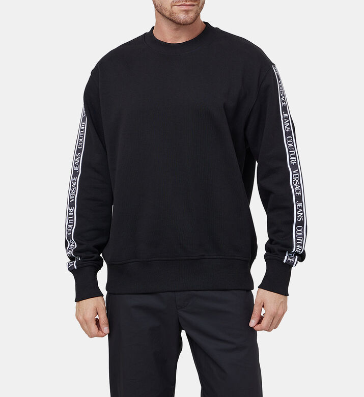 سويت شيرت قطن بشريط لوغو سويت شيرت قطن بشريط لوغو