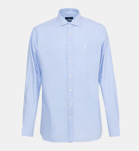 قميص بياقة بنسيج أساسي