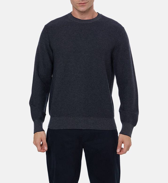 Vince Textured Knit Long-sleeve Sweater, Model View