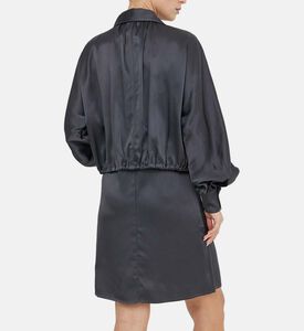 طقم فستان روب ساتان مكون من قطعتين