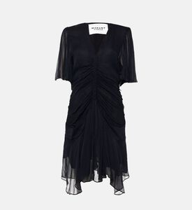 فستان فيفيان موسلين قصير مطبوع