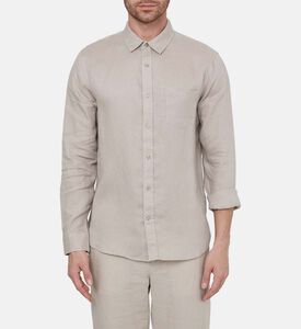 Vince Classic Long-sleeve Shirt, Grey, M, Model View