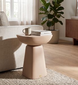 Versmissen Balance Glass Fiber Marbled Stool, Terracotta, Packshot View