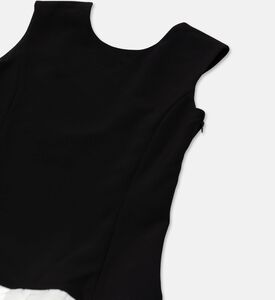 Twinset Contrast Ruffle Woven Dress, Packshot View