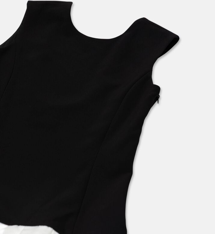 Twinset Contrast Ruffle Woven Dress, Packshot View