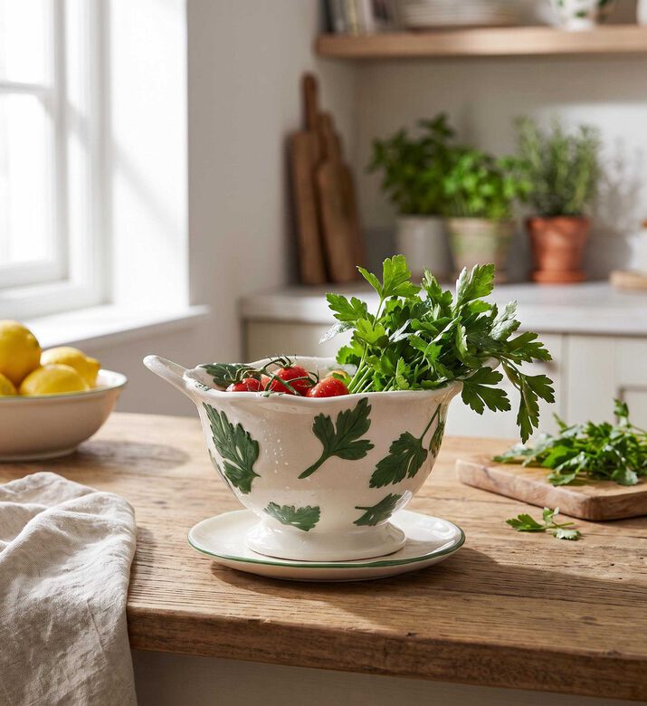 &k Amsterdam All-over Parsley-print Colander, Model View
