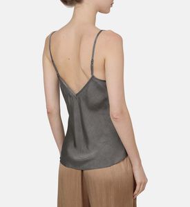 بلوزة بدون أكمام بياقة في وقصة عادية