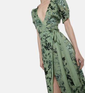 Alice and Olivia Tiana Silk Satin Maxi Dress, Model View