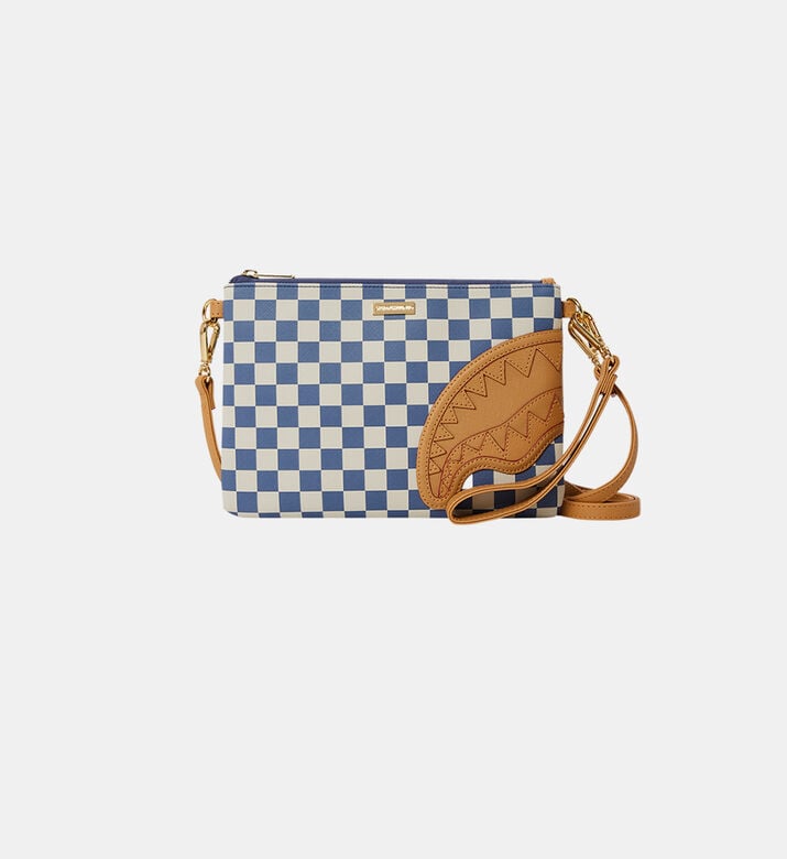 Checkered-print Crossbody Bag