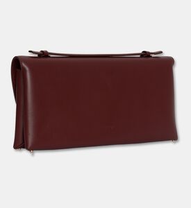 Mlouye Calf Leather Seal Clutch, Burgundy, Packshot View