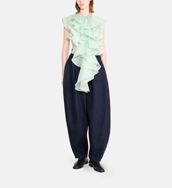 Ruffle-detail Sleeveless Top