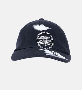 قبعة قطن بطبعة وحافة منحنية