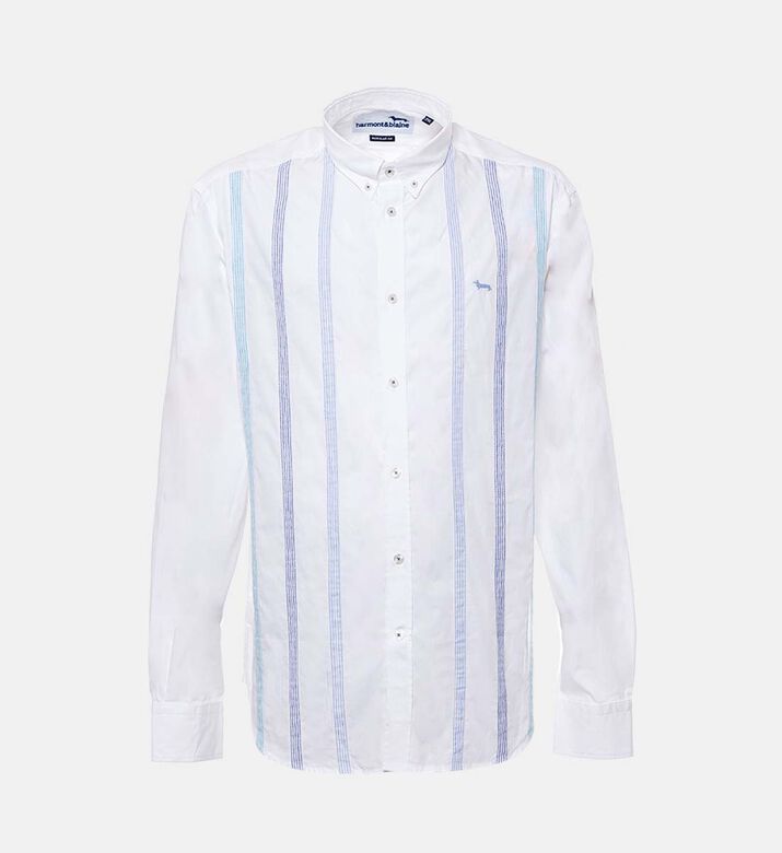 Vertical Stripe-print Shirt