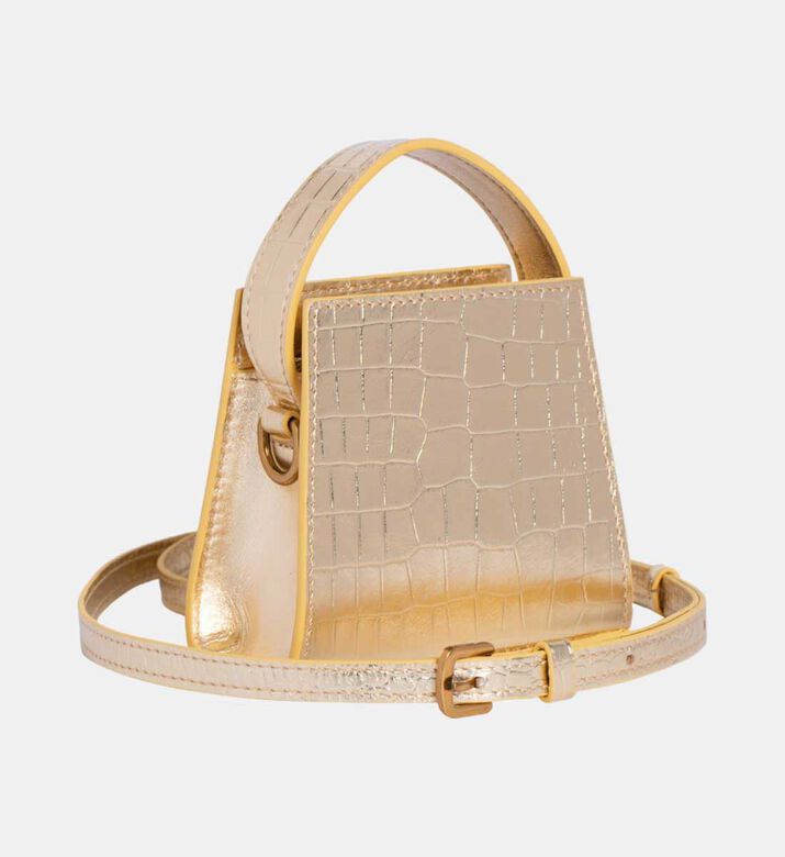 حقيبة صغيرة منقوشة بنقشة جلد التمساح