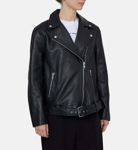 جاكيت بايكر ساوينونا بقصة عادية جلد