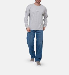 Faded Wide-leg Denim Pants