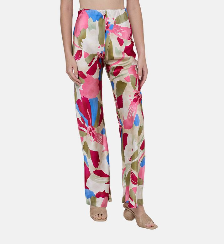 Stacie Floral Silk Pants