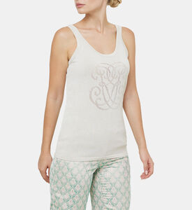 توب سيسيل بدون أكمام بخيوط لوركس ذهبية