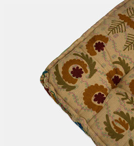 Home Deco and More Poni Embroidered Futon Mattress, Beige, Packshot View