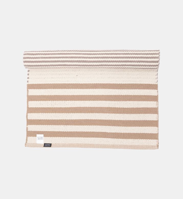 Home Deco and More Arissa Cotton Reversible Kitchen Rug, Grey, 70x140-cm, Packshot View