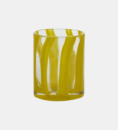 Striped Water Glass Tumbler - 8 X 10 Cm