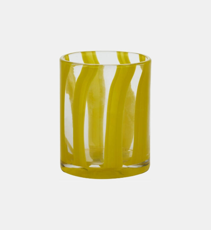 Striped Water Glass Tumbler - 8 X 10 Cm