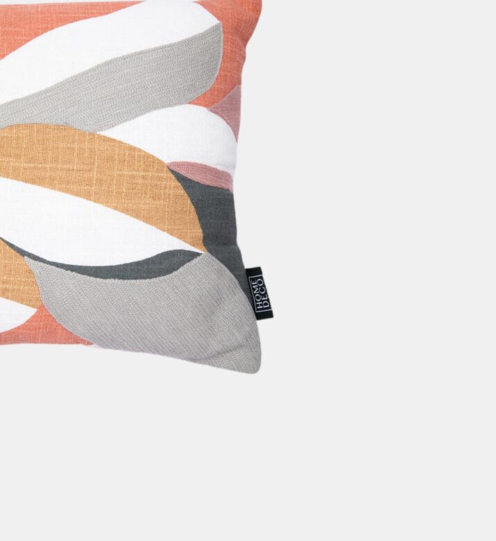 Home Deco and More Osaka Cotton Slub Embroidered Filled And Vaccumed Cushion, Packshot View