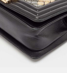 Chanel Leather Sequins Tile Brasserie Mosaic Small Boy Bag Preowned Chanel Leather Sequins Tile Brasserie Mosaic Small Boy Bag Preowned