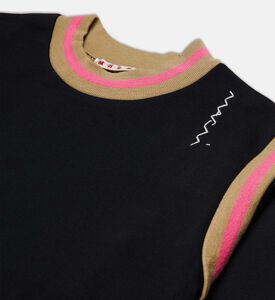 بلوزة طويلة الأكمام مقسمة بألوان