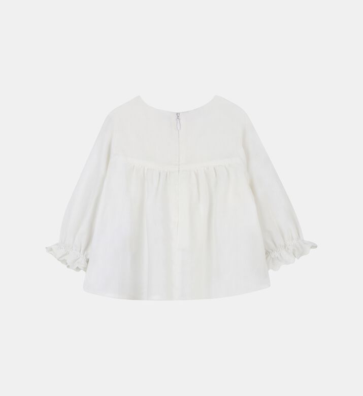 Embroidered Ruffled Layers Blouse