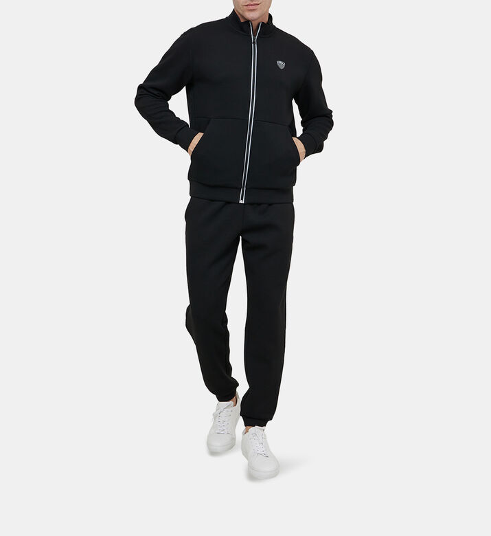 بدلة رياضية بياقة عالية برقعة لوغو