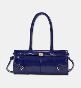 Manc Baby Jane Leather Shoulder Bag, Blue, Packshot View