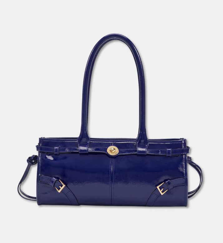 Manc Baby Jane Leather Shoulder Bag, Blue, Packshot View