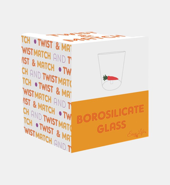 Borosilicate Carrot-print Glass