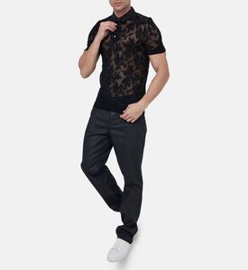 بولو محبوك بتأثير دانتيل