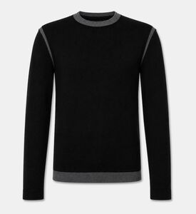 MM6 Wool Contrast Trim Crewneck Sweater, Packshot View