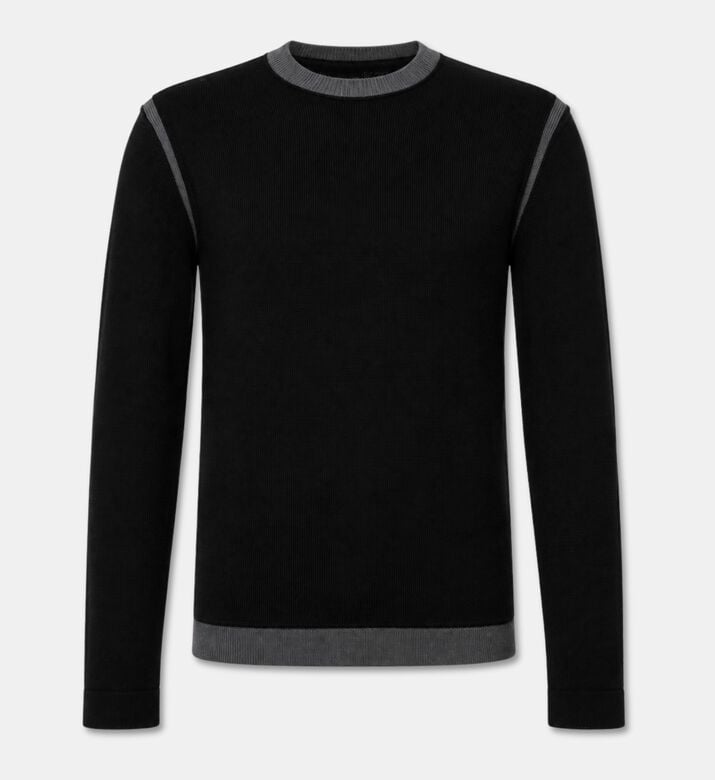 MM6 Wool Contrast Trim Crewneck Sweater, Packshot View