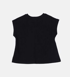 Embroidered Logo Flared T-shirt