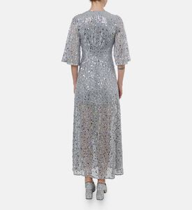 Ba and Sh Sequin-embellishment Flared Dress, Model View