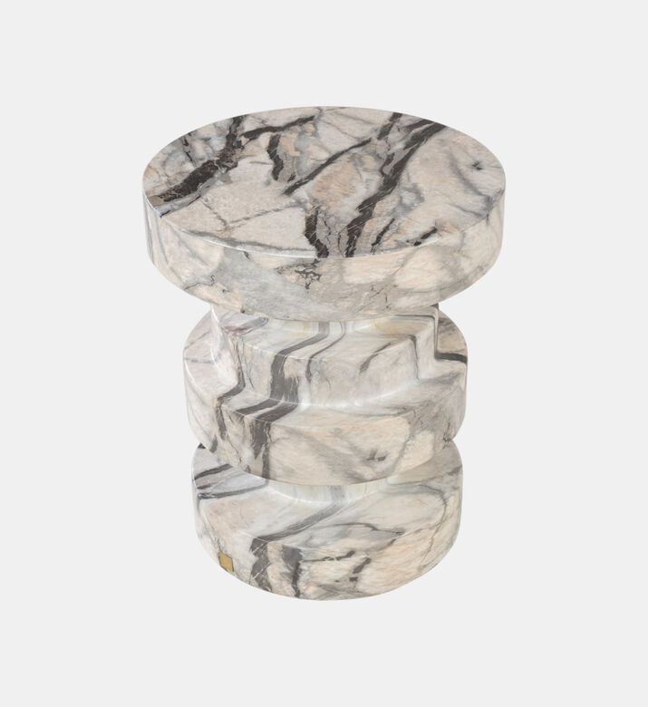 Spindle Concrete Marbled Stool Spindle Concrete Marbled Stool