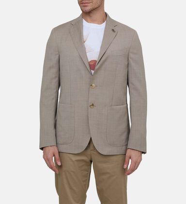 Wool Cashmere Notch Lapel Jacket