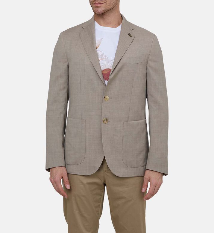Wool Cashmere Notch Lapel Jacket
