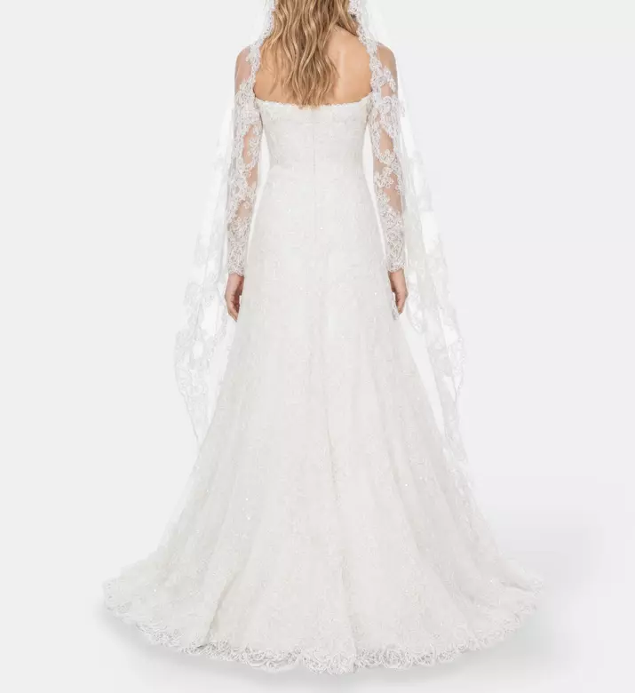 L Atelier Du Luxe Beaded Chantilly Strapless Gown, Model View