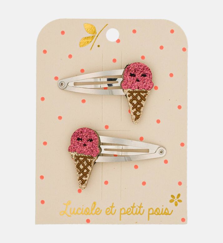 Luciole Et Petit Pois Raspberry Ice Cream Clips, Packshot View