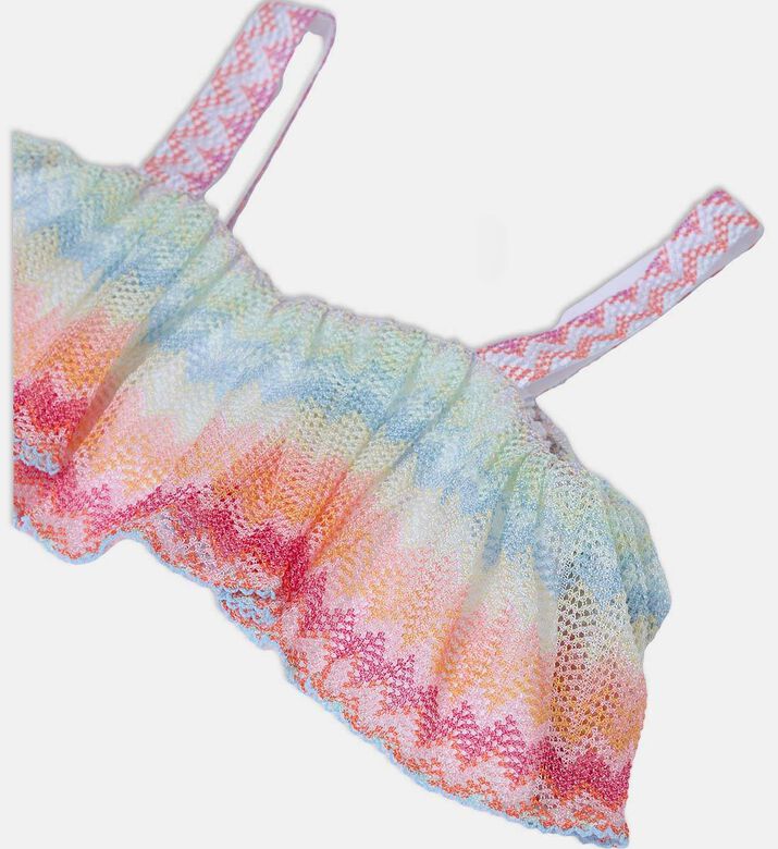 فستان بوبلين بشعار مطرز بخطوط متعرجة