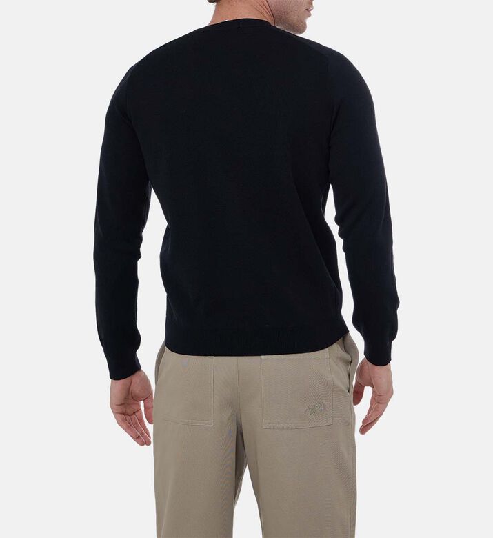 Knit Fox-embroidery Long-sleeve Sweater Knit Fox-embroidery Long-sleeve Sweater