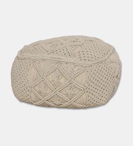 Home Deco and More Looplet Handmade Cotton Pouf, Packshot View