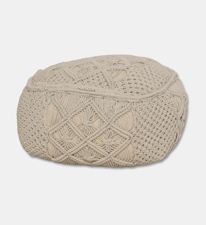 Home Deco and More Looplet Handmade Cotton Pouf, Packshot View